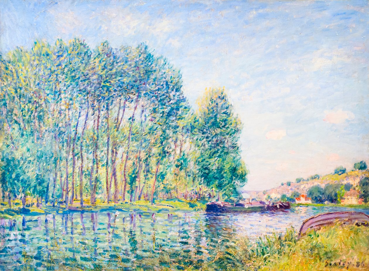 Un recodo del Loing en Moret de Alfred Sisley