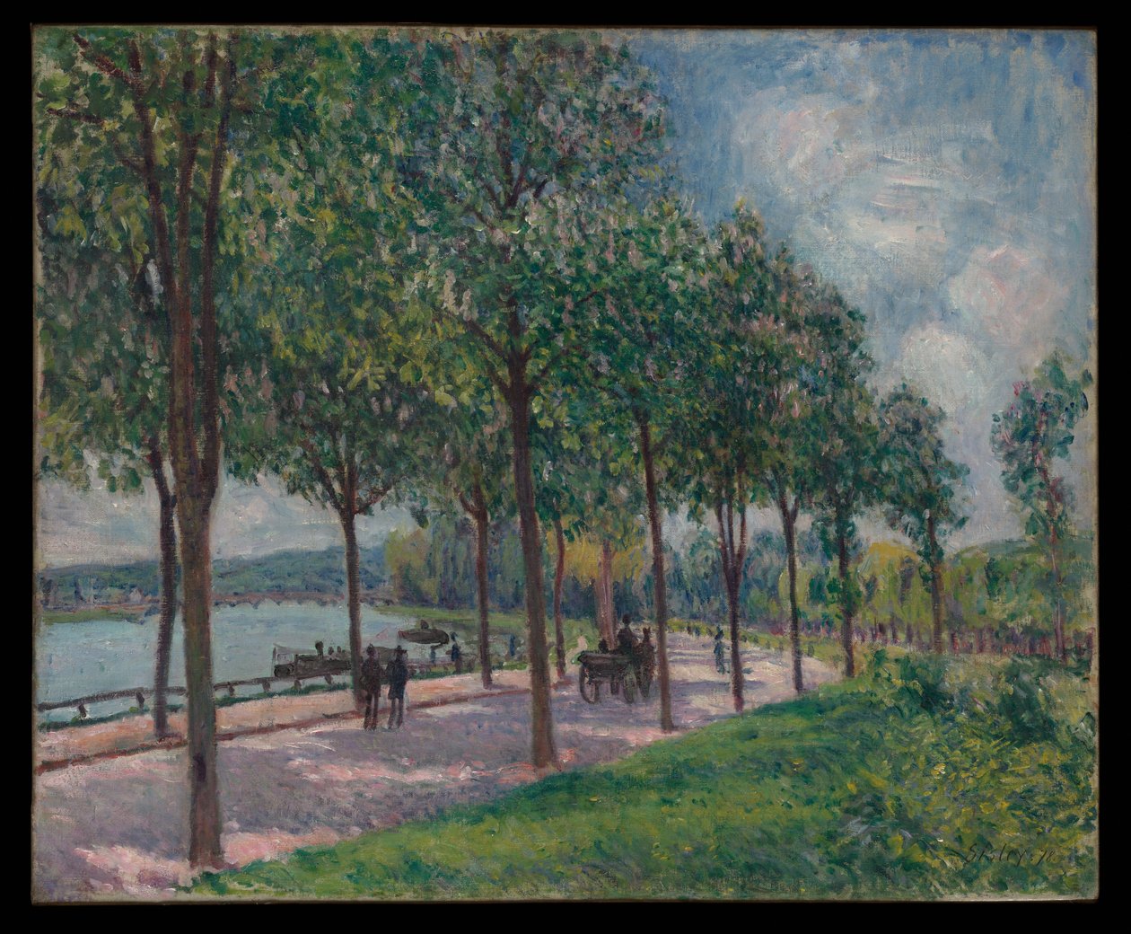 Avenida de castaños de Alfred Sisley