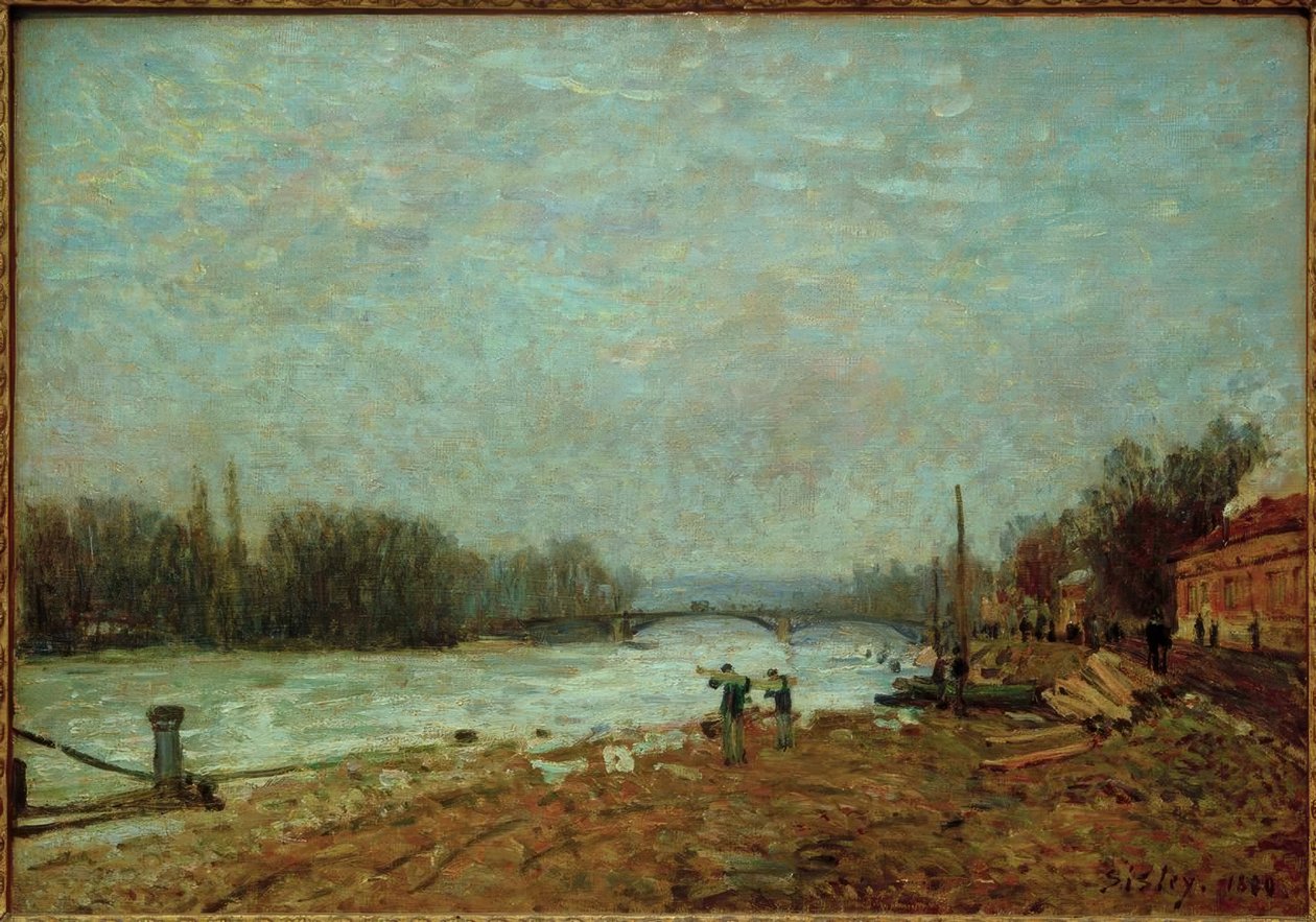 Después del desastre, el Sena en el puente de Suresnes de Alfred Sisley