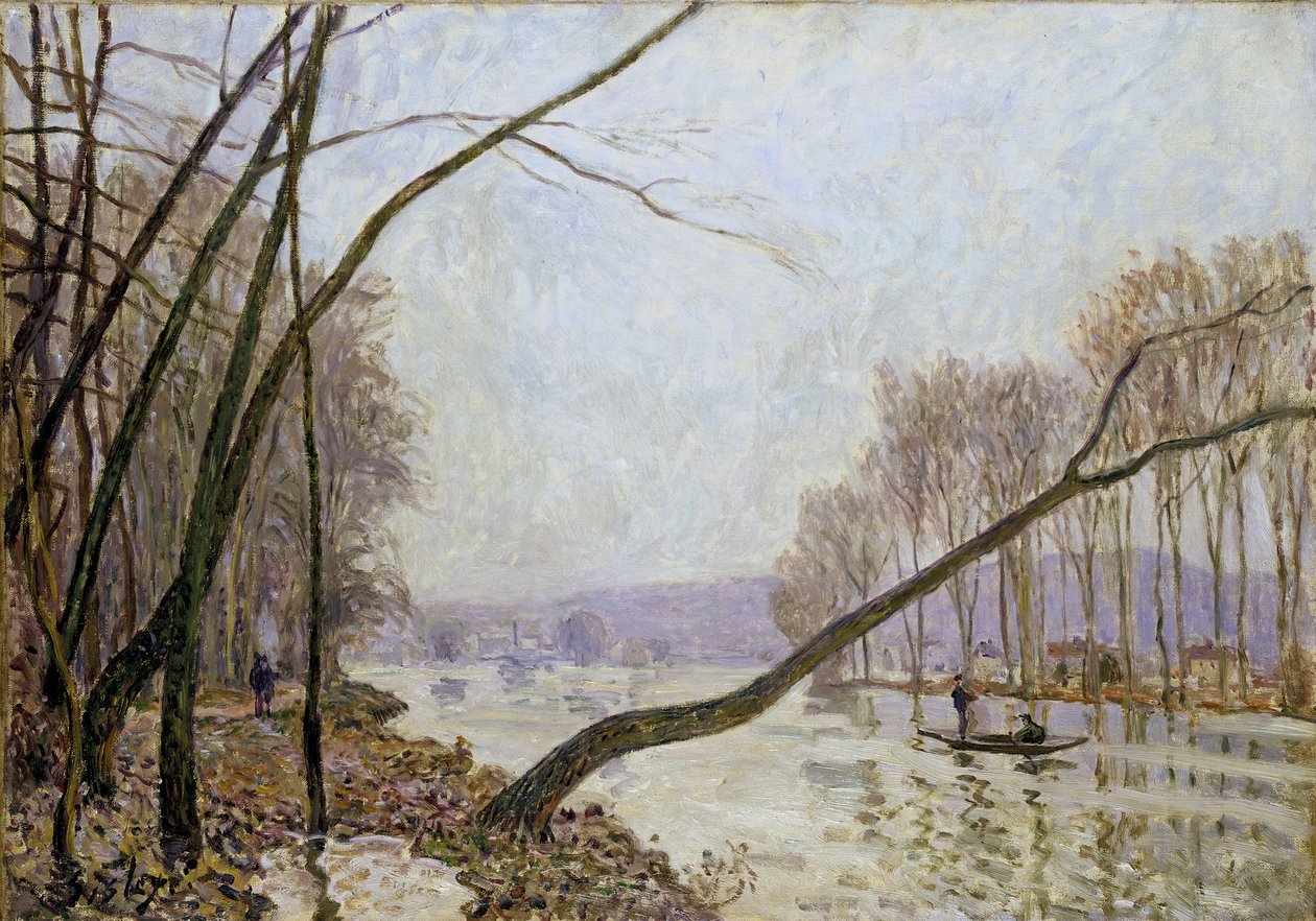 Orilla del Sena en otoño de Alfred Sisley