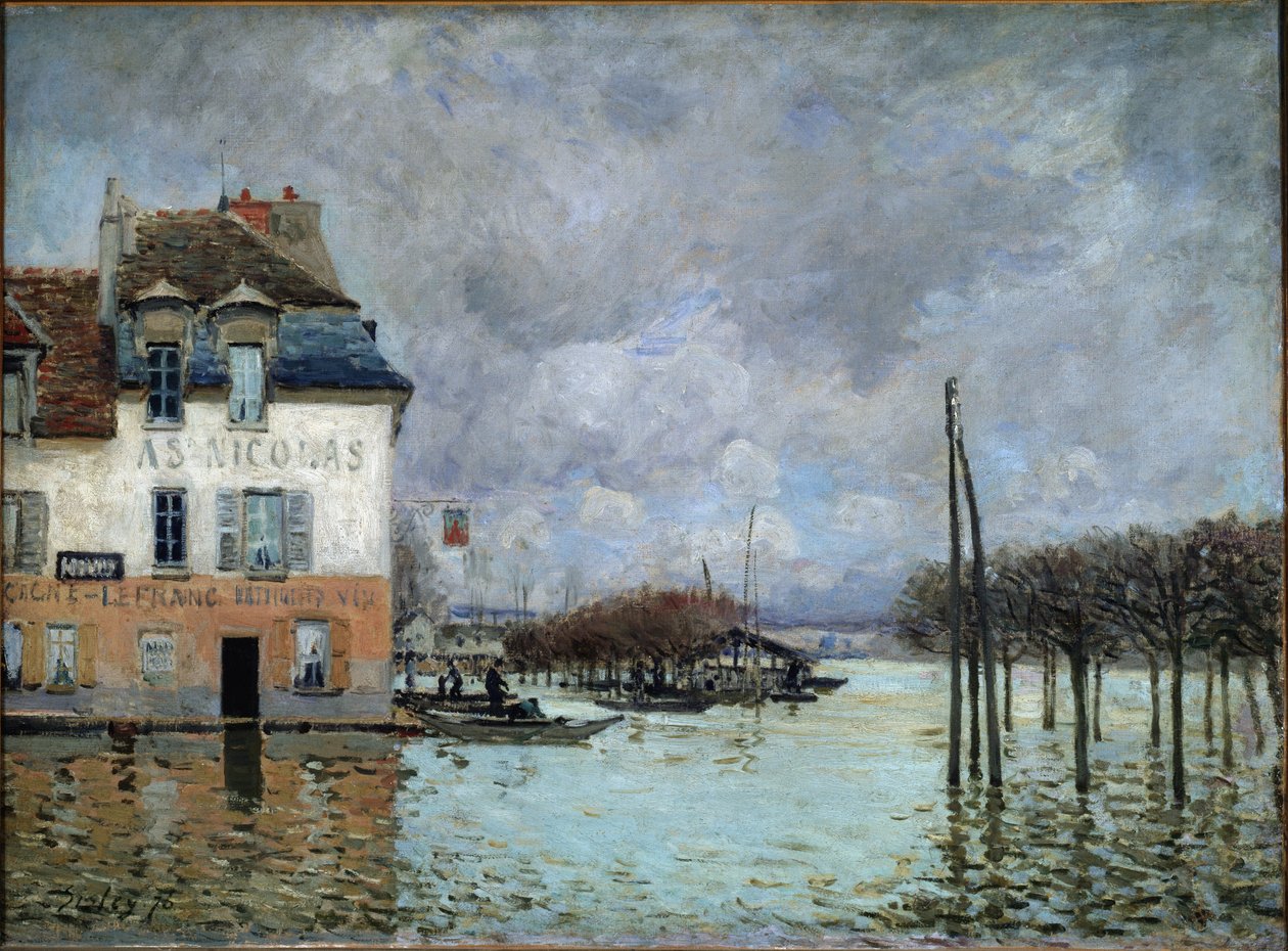 Inundación en Port-Marly de Alfred Sisley