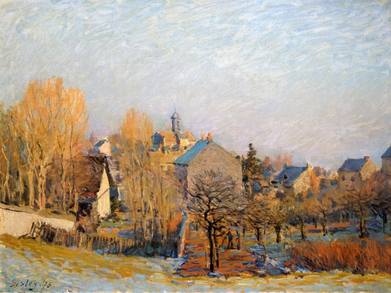 Escarcha en Louveciennes, 1873 de Alfred Sisley