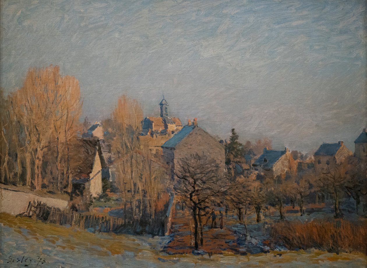 Mañana helada en Louveciennes, 1873 (Óleo sobre lienzo) de Alfred Sisley