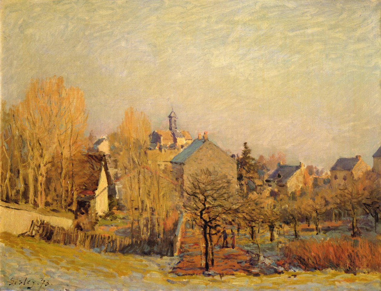 Mañana helada en Louveciennes de Alfred Sisley