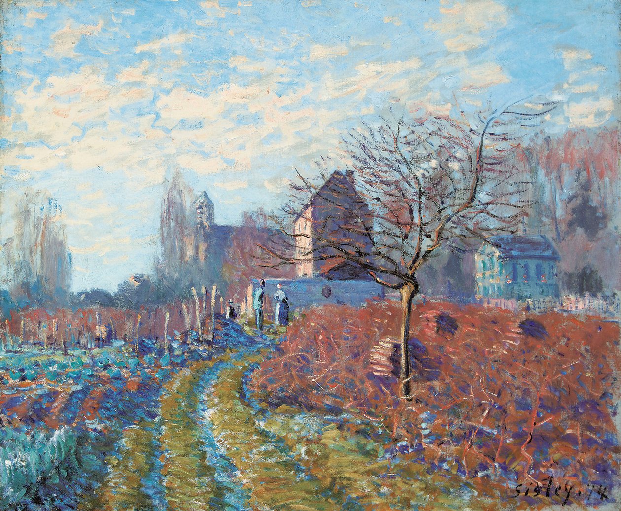 Gelee Blanche - Verano de San Martín, 1874 de Alfred Sisley