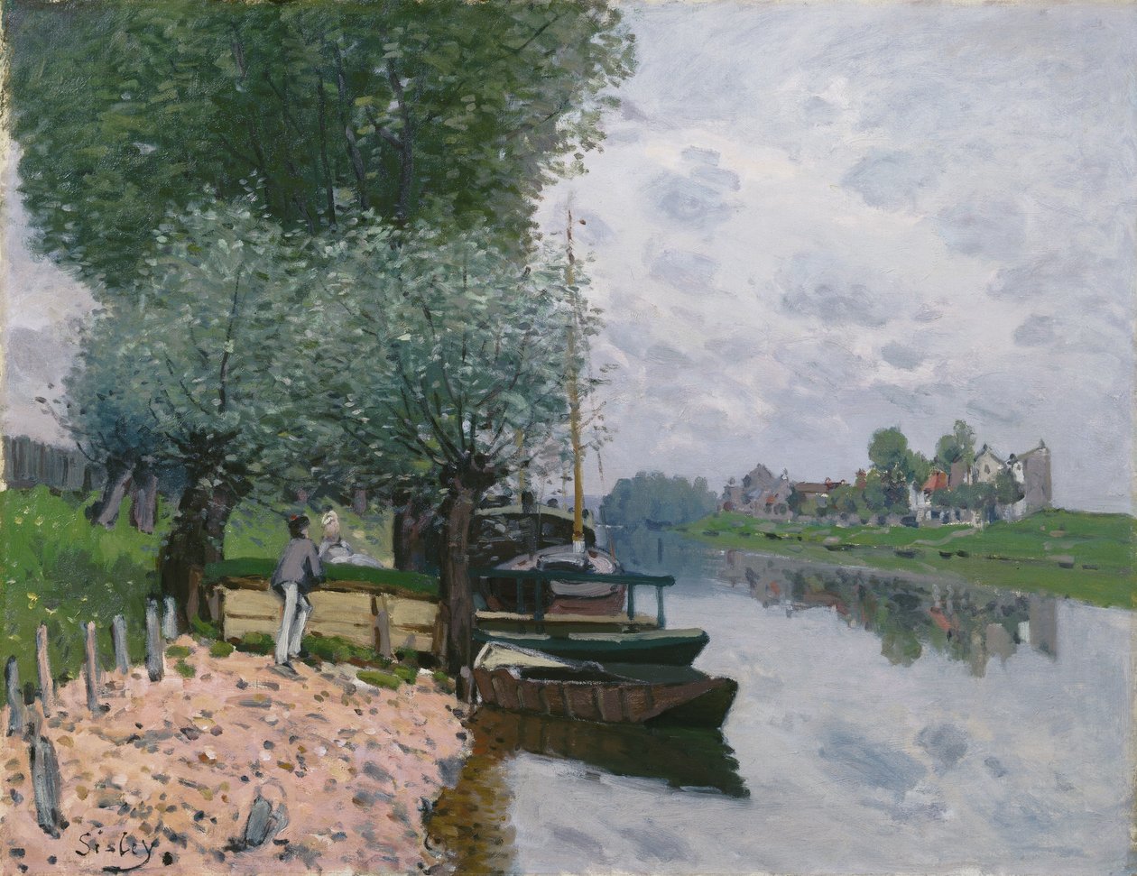 El Sena en Bougival de Alfred Sisley