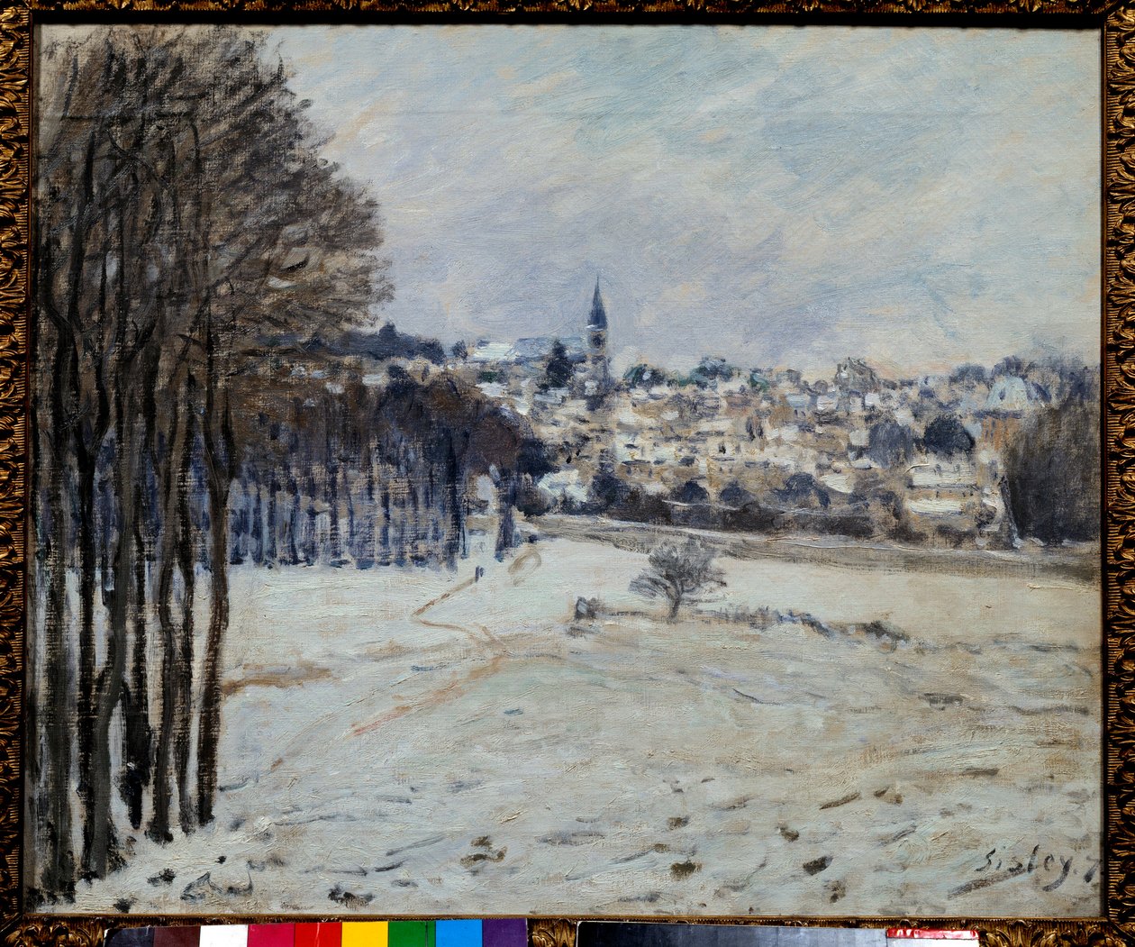 La nieve en Marly. Pintura de Alfred Sisley (1839-1899) de Alfred Sisley