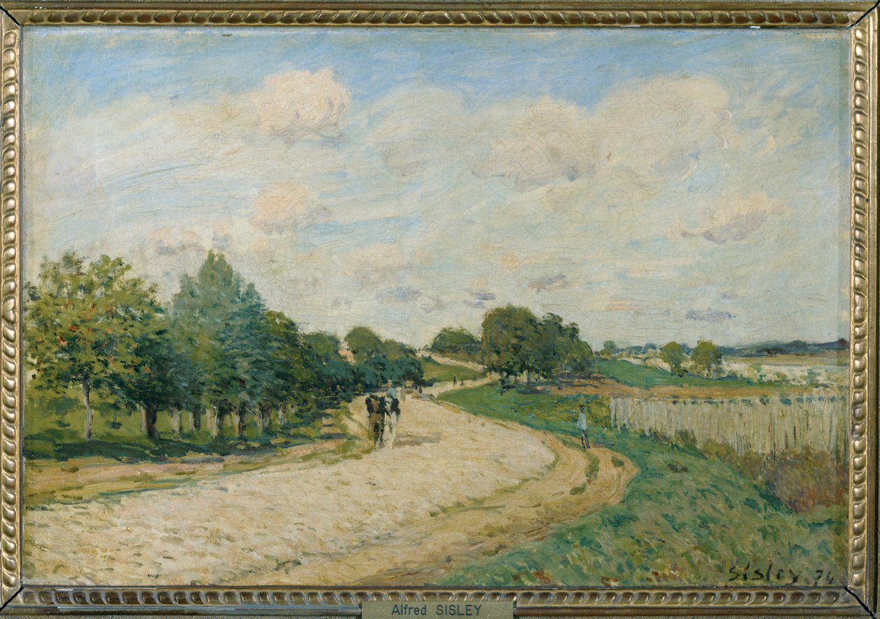 El camino a Mantes ... de Alfred Sisley