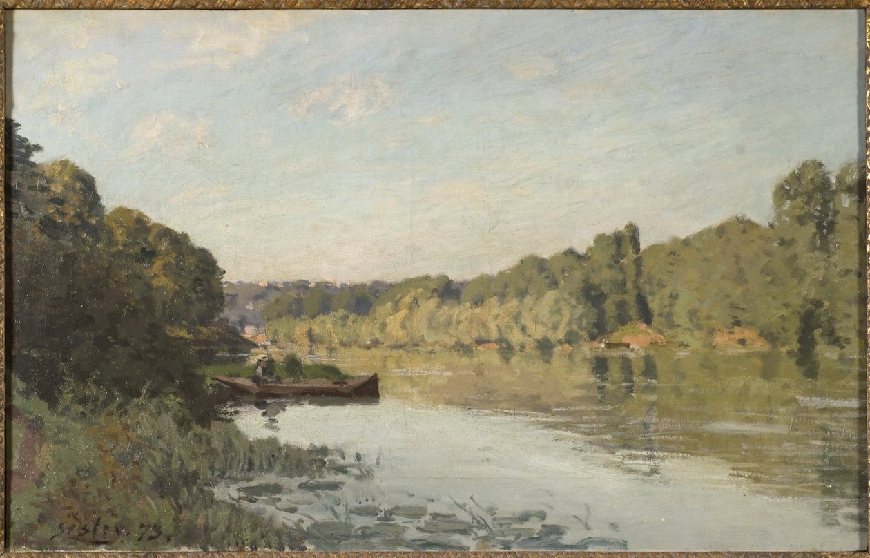 Paisaje de Bougival de Alfred Sisley