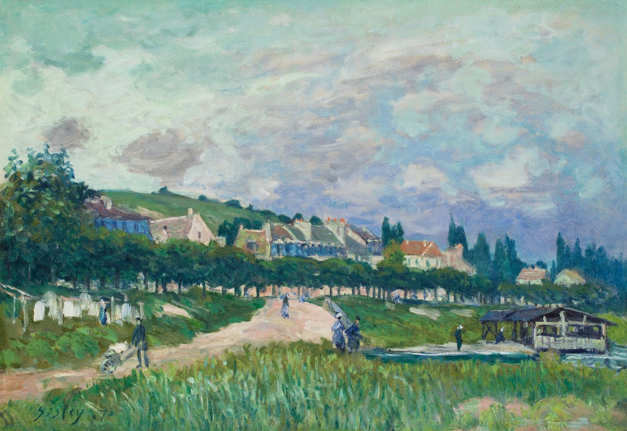Le lavoir (El lavadero) de Alfred Sisley