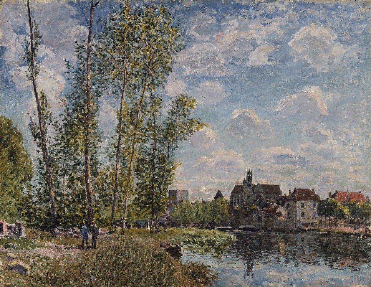 Moret, Vista del Loing, Tarde de mayo de Alfred Sisley