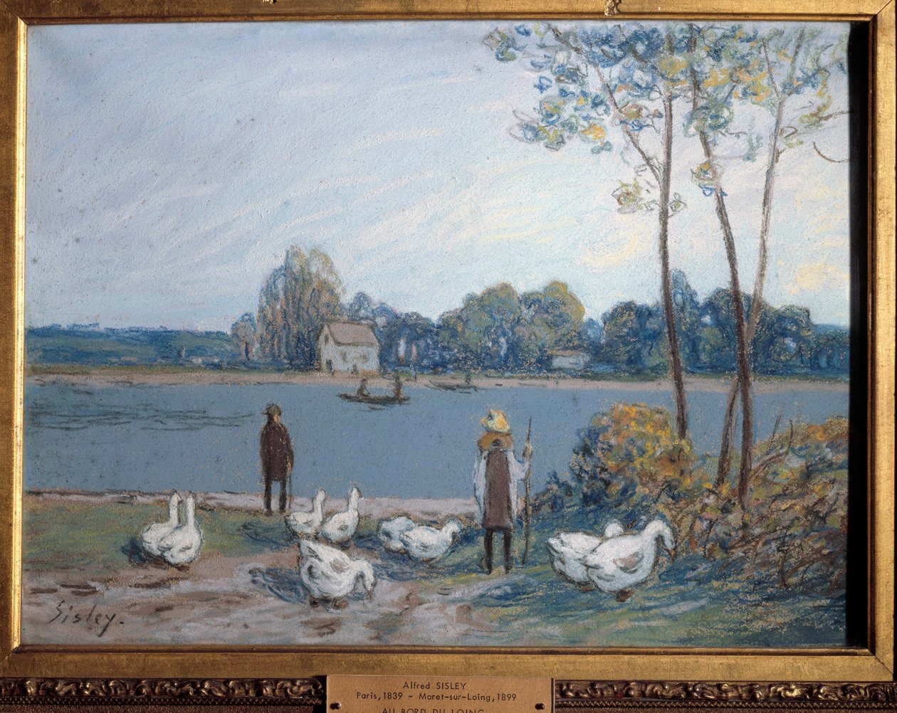 En el borde del Loing de Alfred Sisley