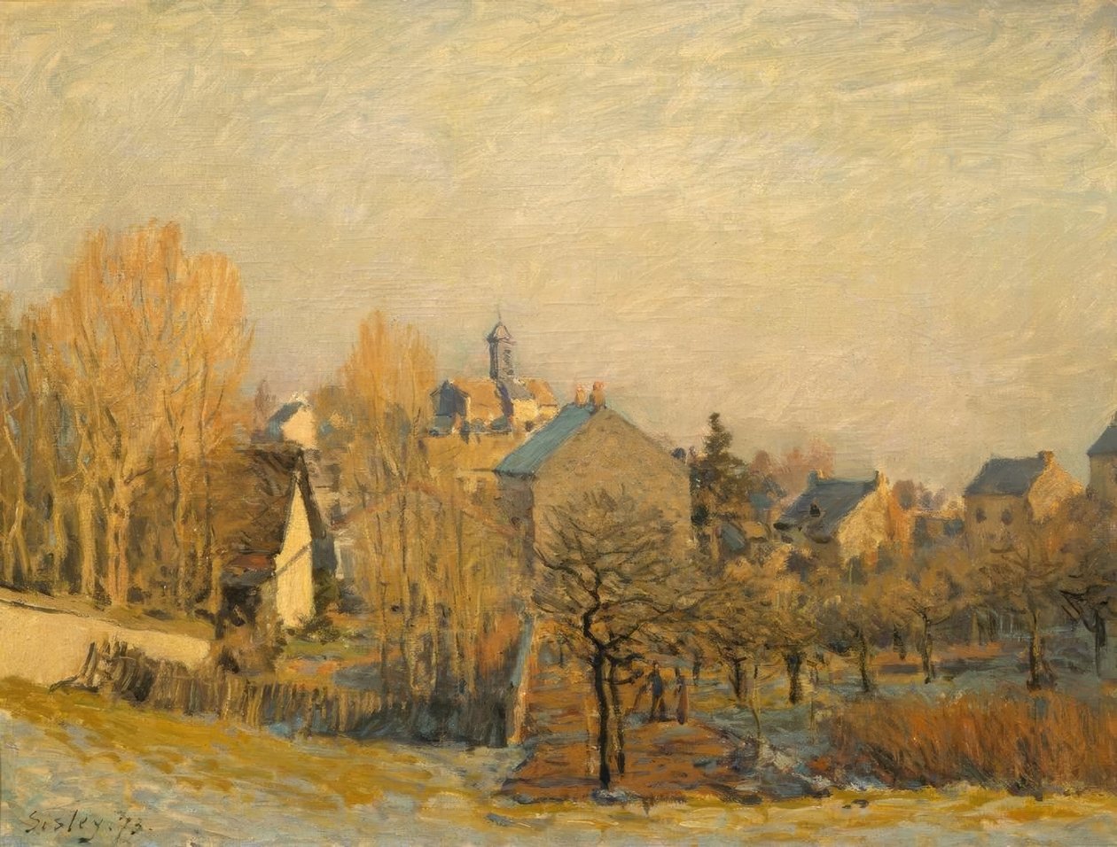 Escarcha en Louveciennes de Alfred Sisley