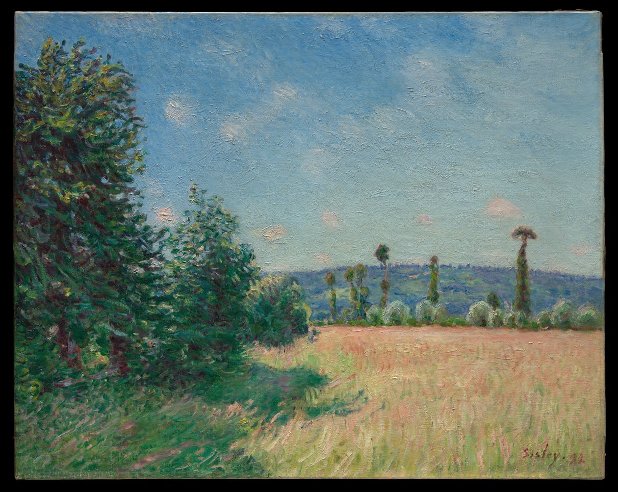 Los prados de Sahurs al sol de la mañana de Alfred Sisley