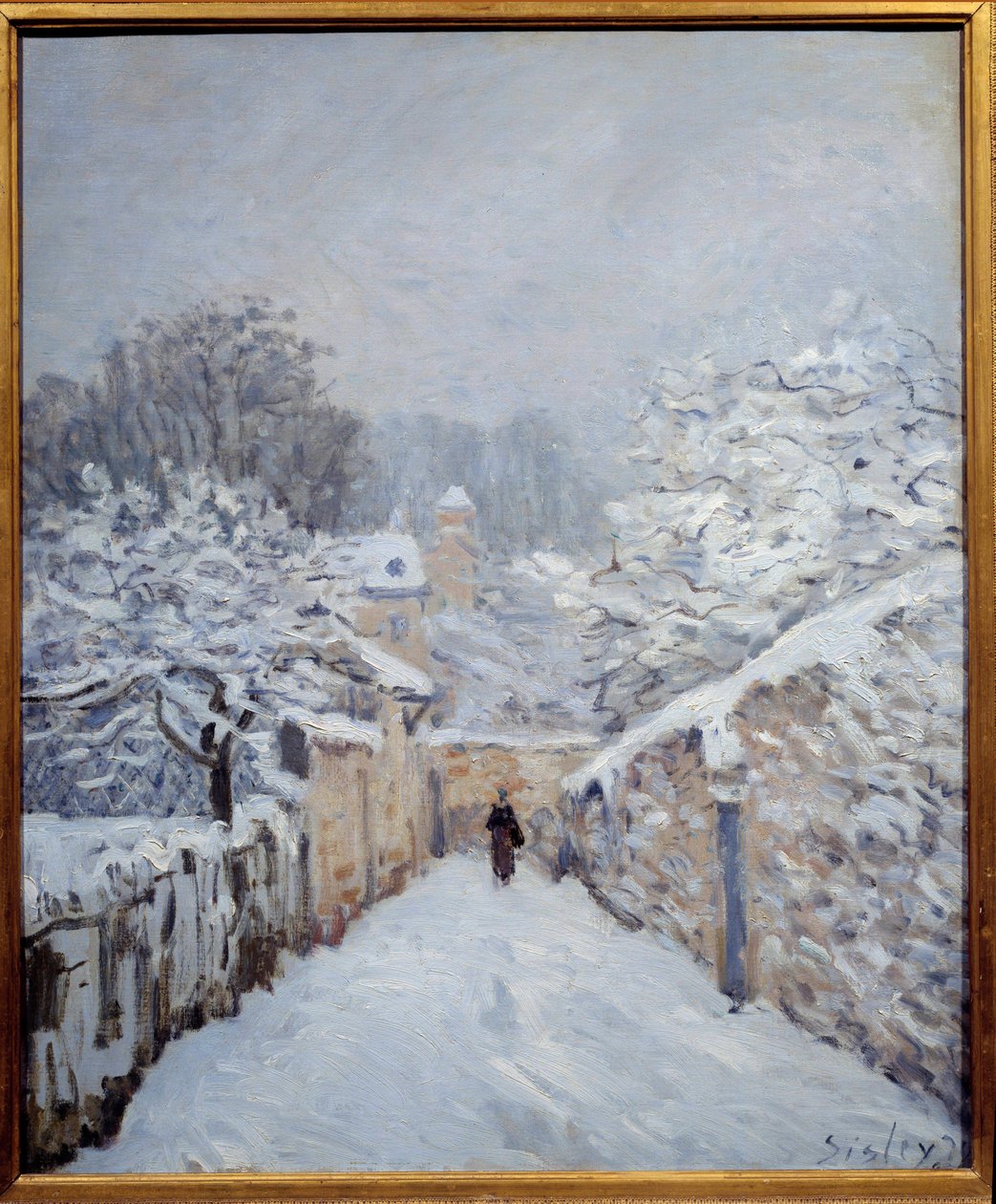 Nieve en Louveciennes de Alfred Sisley