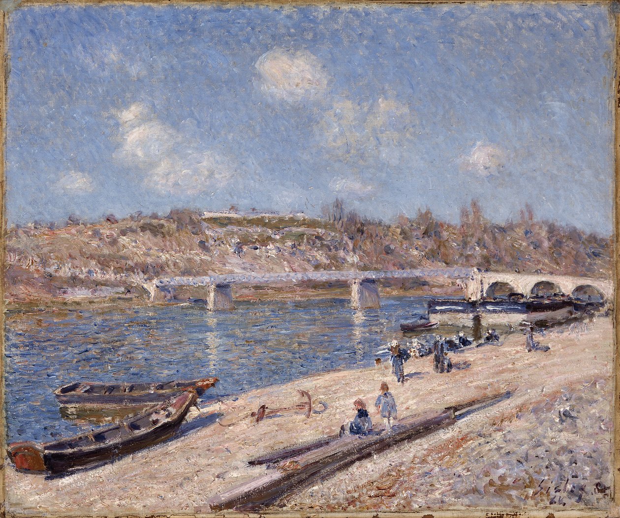 La playa de Saint-Mammès de Alfred Sisley