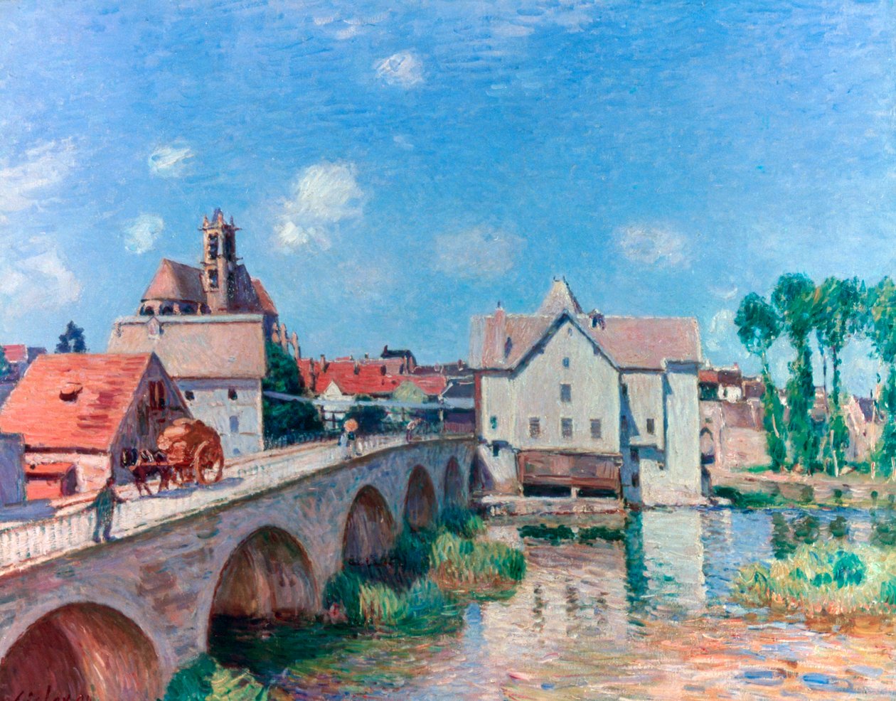 El puente en Moret, 1893 de Alfred Sisley