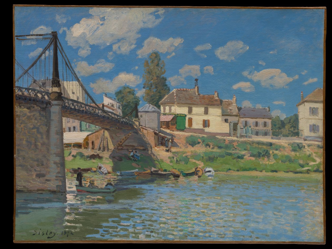 El puente de Villeneuve-la-Garenne de Alfred Sisley