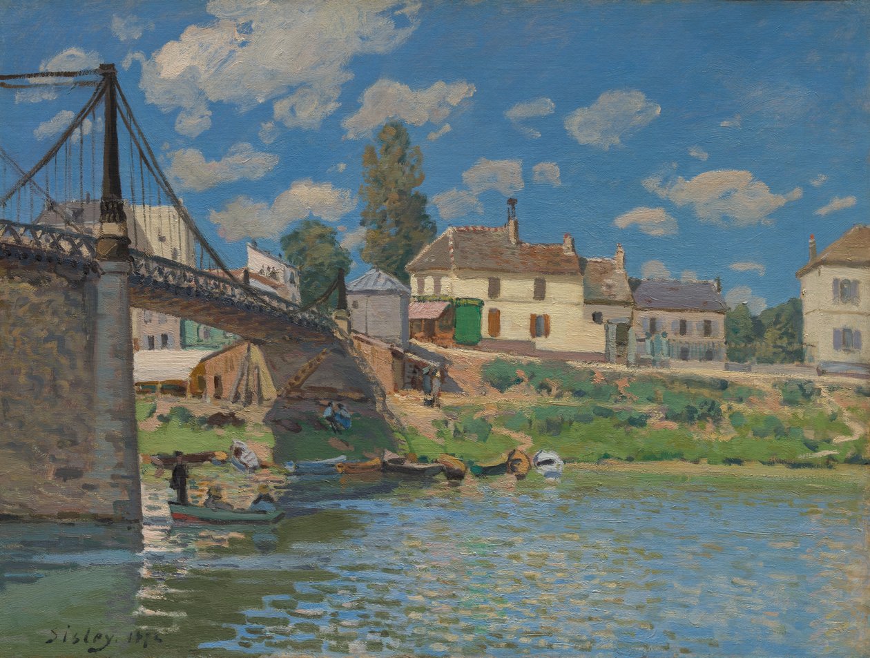 El puente en Villeneuve-la-Garenne de Alfred Sisley