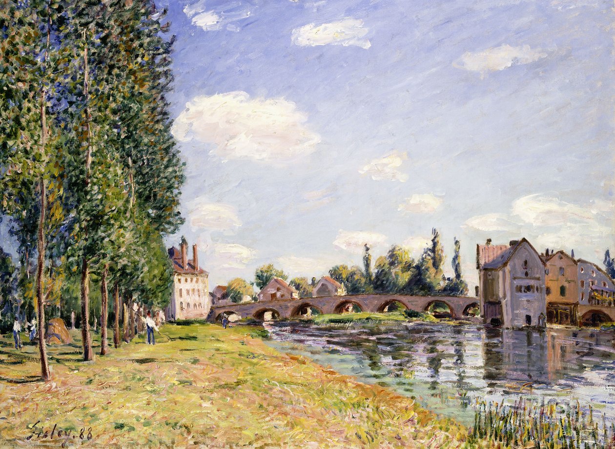 El puente de Moret en verano, 1888 de Alfred Sisley
