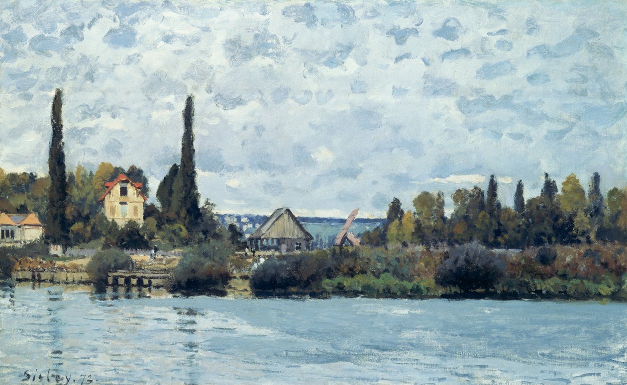 El Sena en Bougival, 1873 de Alfred Sisley