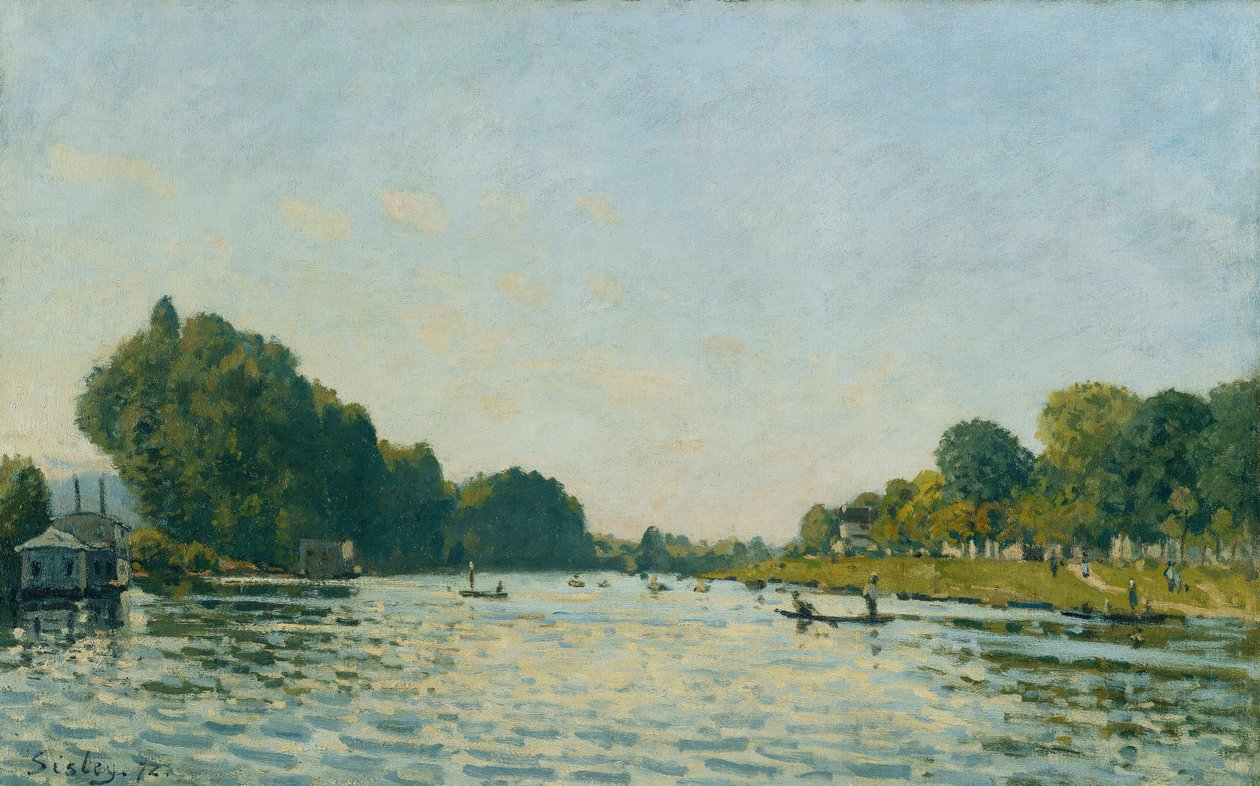 El Sena en Bougival, 1872 de Alfred Sisley
