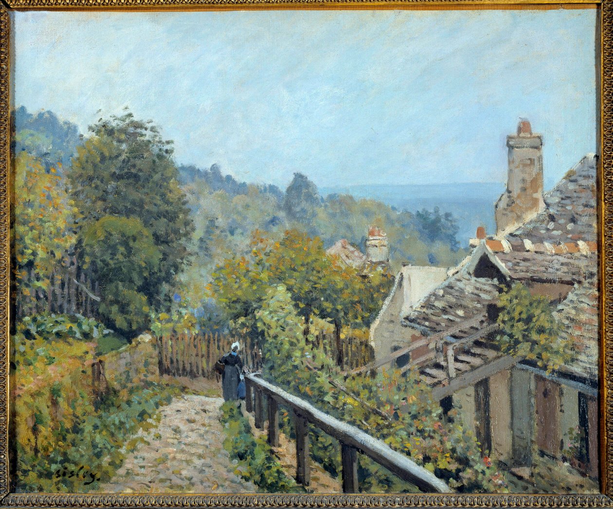 Vista de Louveciennes, camino de la costa media llamado alturas por Marly de Alfred Sisley