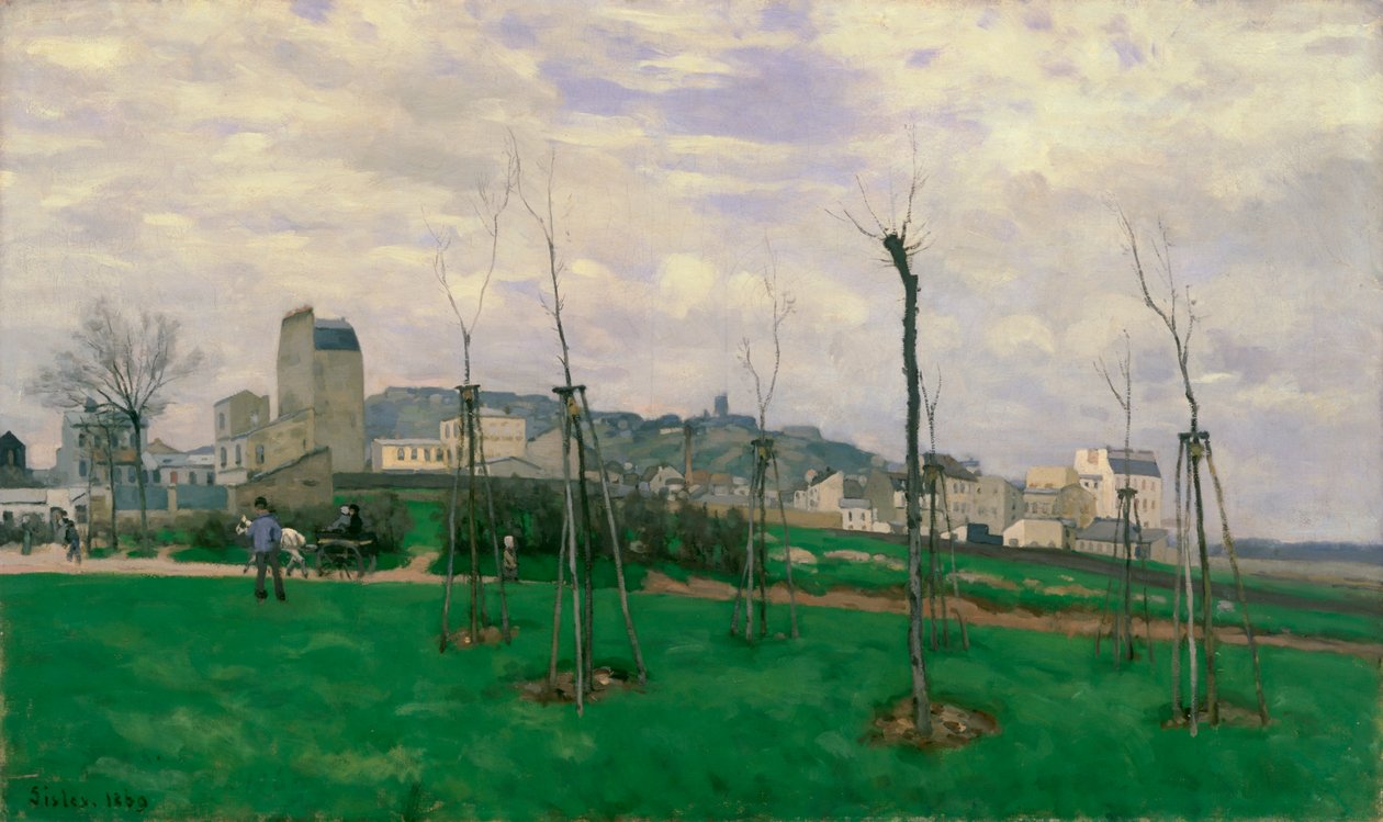 Vista de Montmartre desde la Cité des Fleurs, 1869 de Alfred Sisley