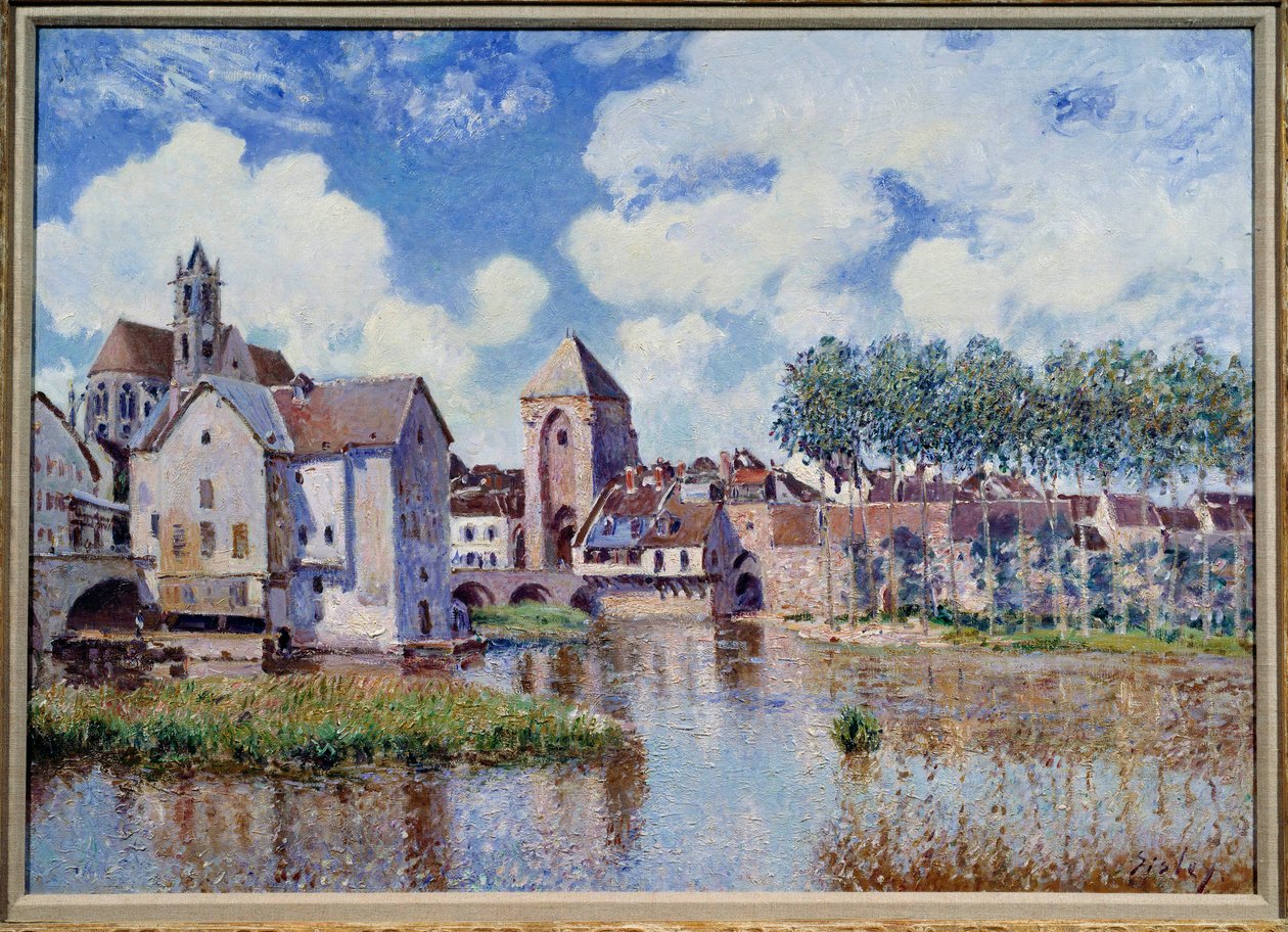 Vista de Moret en Loing de Alfred Sisley