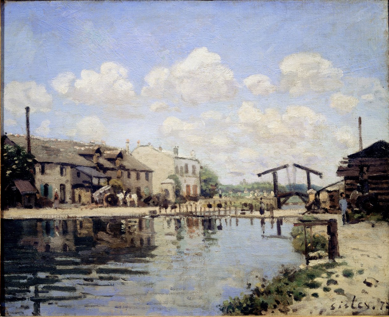 Vista del Canal de San Martín en 1872 de Alfred Sisley