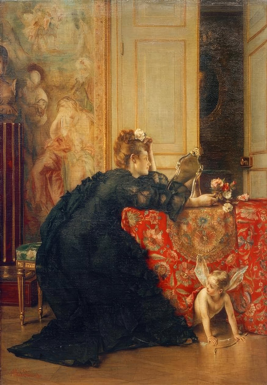 La viuda o El último día de la viudez de Alfred Emile Stevens