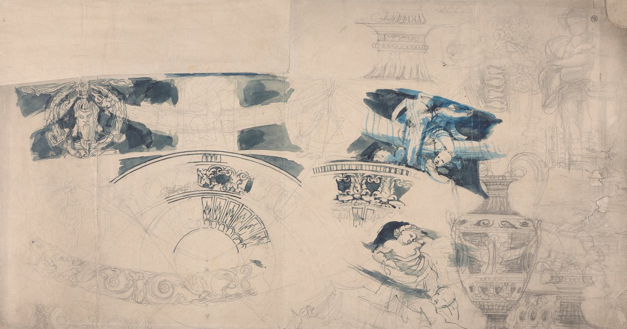 Diseños para techos e interiores de Alfred Emile Stevens