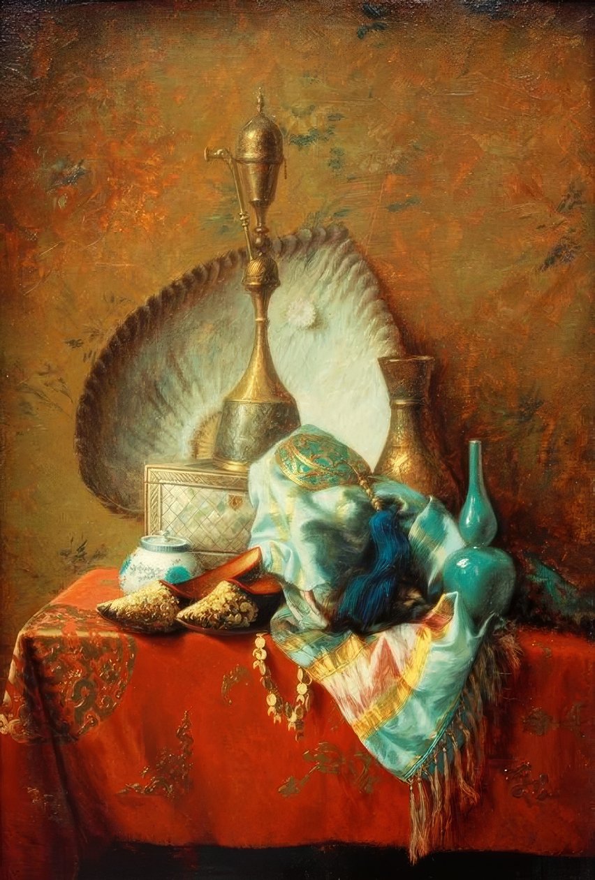 Naturaleza muerta de Alfred Emile Stevens