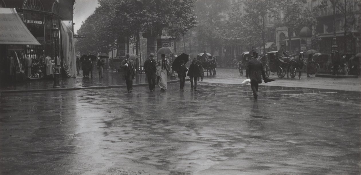 Un día lluvioso en el bulevar, París de Alfred Stieglitz