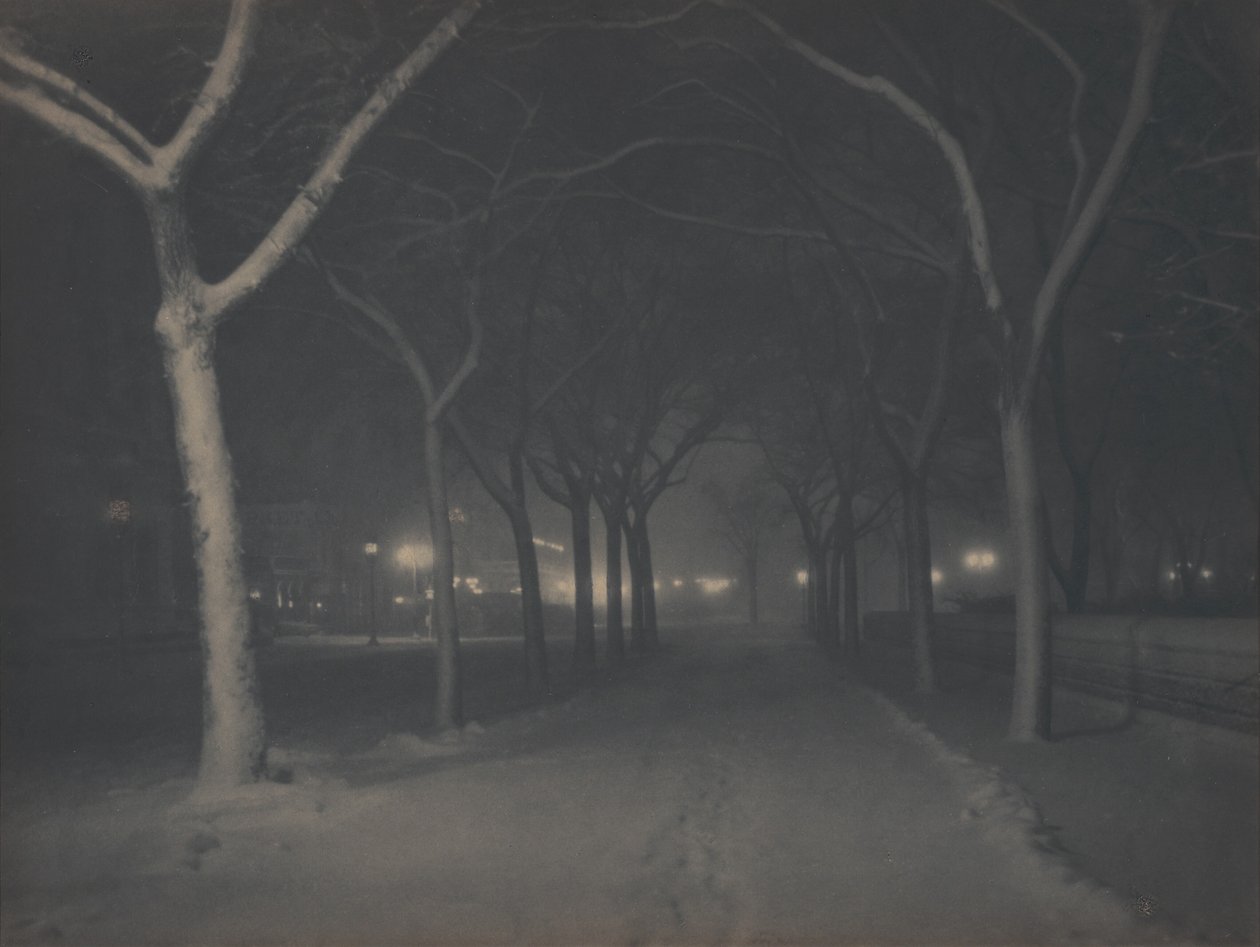 Una noche helada de Alfred Stieglitz
