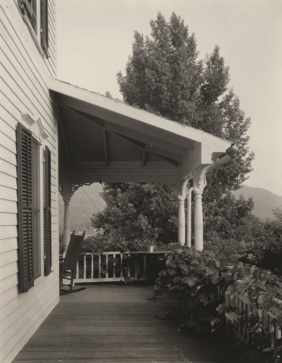 Casa, hojas y árbol de Alfred Stieglitz
