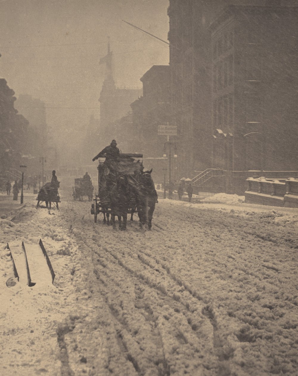 Invierno, Quinta Avenida de Alfred Stieglitz