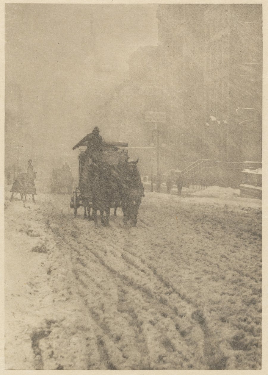 Invierno en la Quinta Avenida de Alfred Stieglitz