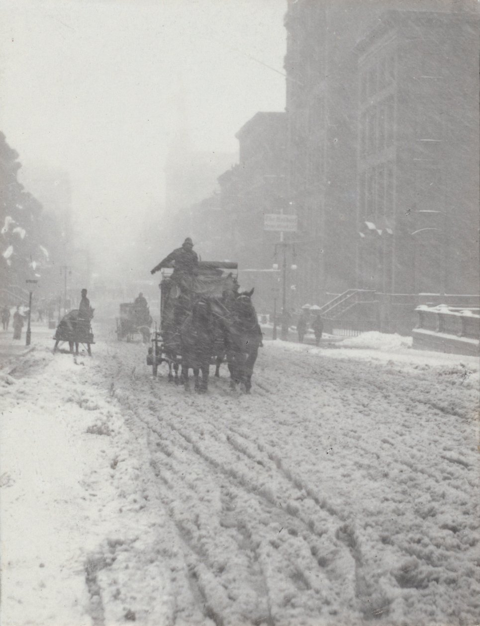 Invierno en la Quinta Avenida de Alfred Stieglitz