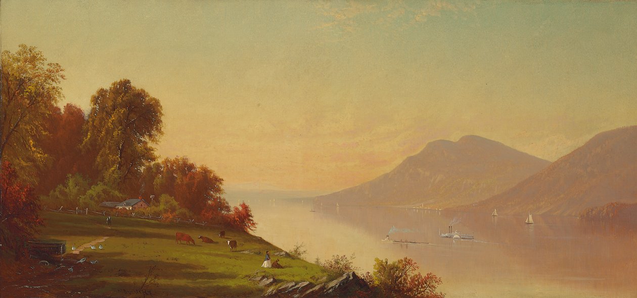 Tarde en el Hudson, 1867 de Alfred Thompson Bricher