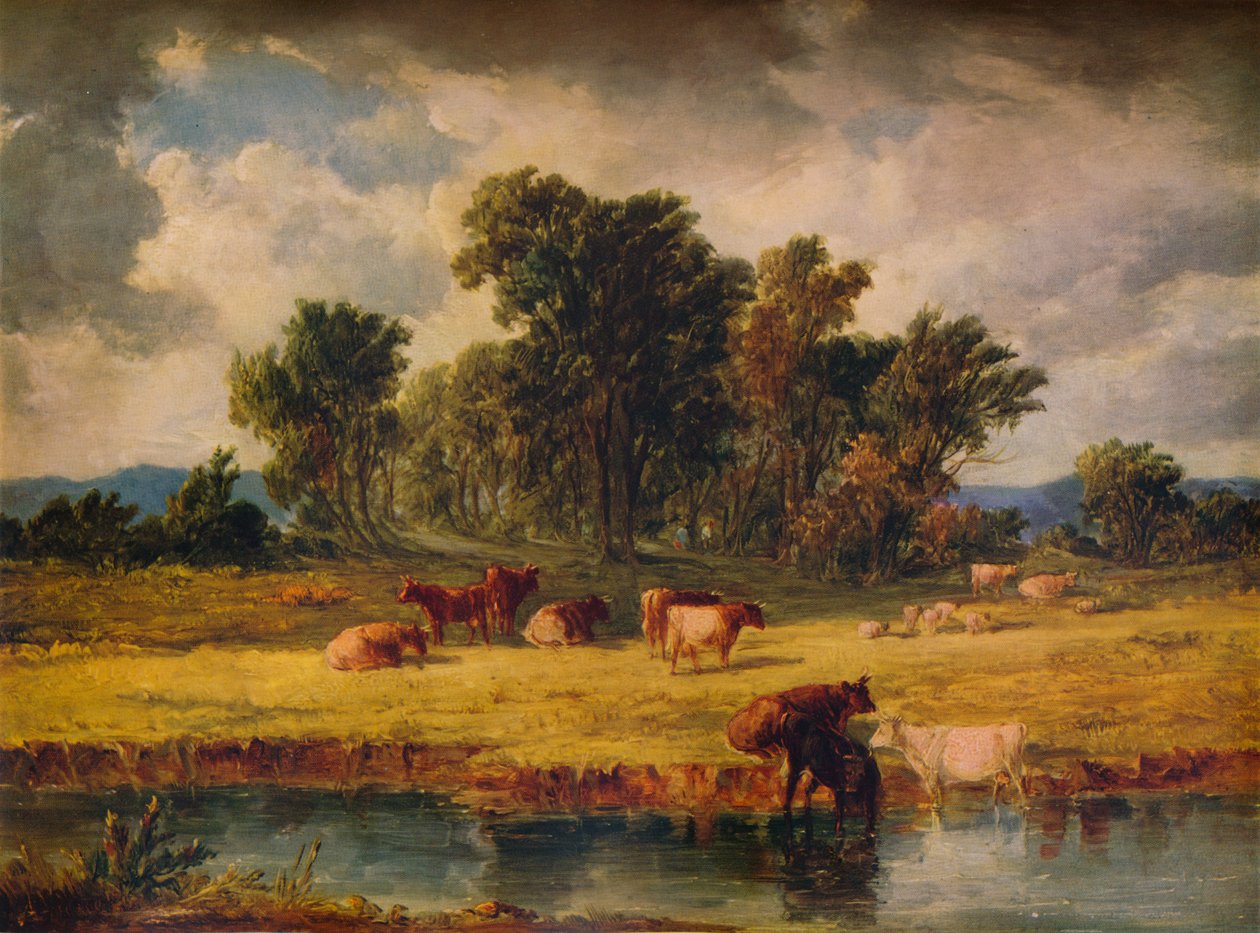 Orillas del Envy, cerca de Rhuddlan, 1852, 1938 de Alfred Vickers