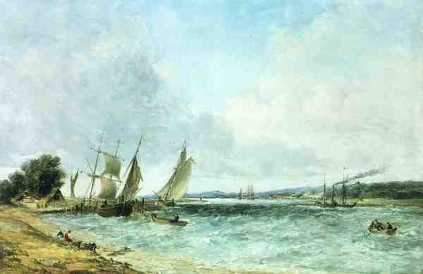 Paisaje marino inglés de Alfred Vickers