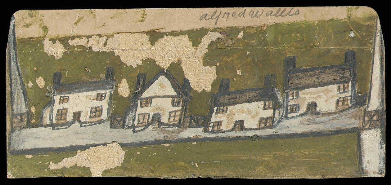 Fila de cuatro cabañas de Alfred Wallis