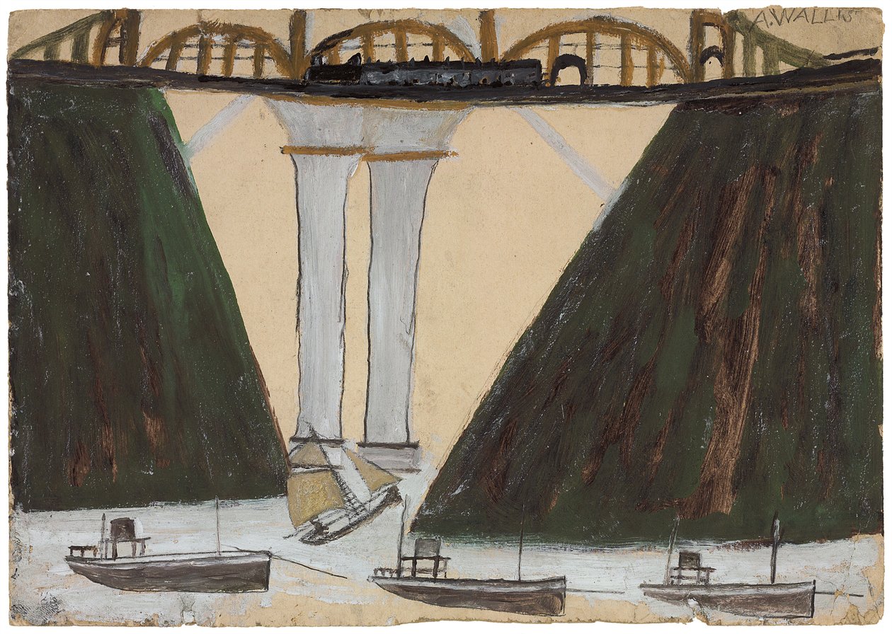 Puente de Saltash, c. 1930 de Alfred Wallis