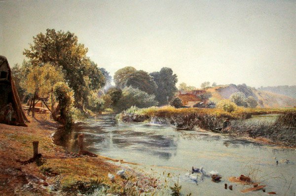 Un pedazo de la vieja Inglaterra medio dormido de Alfred William Hunt