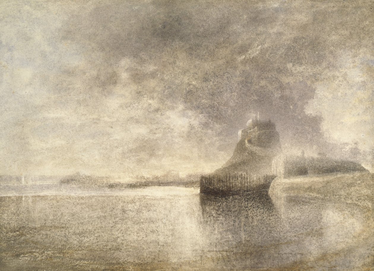 Castillo de Holy Island, Northumbria, c.1882-3 de Alfred William Hunt