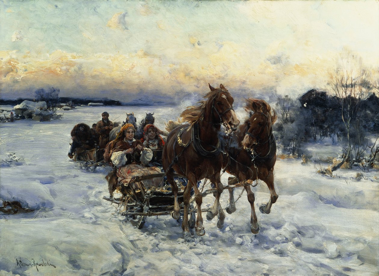 El paseo en trineo de Alfred von Wierusz-Kowalski