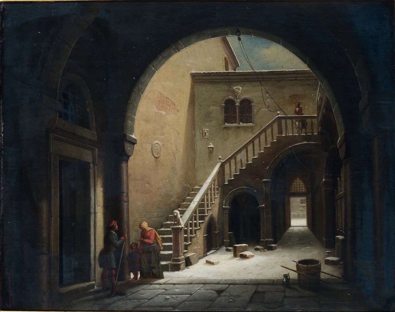 Escena del patio de Alfredo Tominz