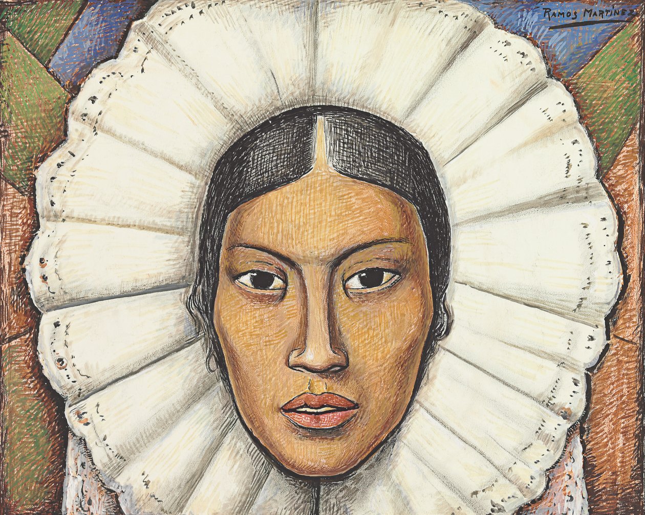 Tehuana, c.1930 (gouache y crayón sobre papel) de Alfredo Ramos Martinez