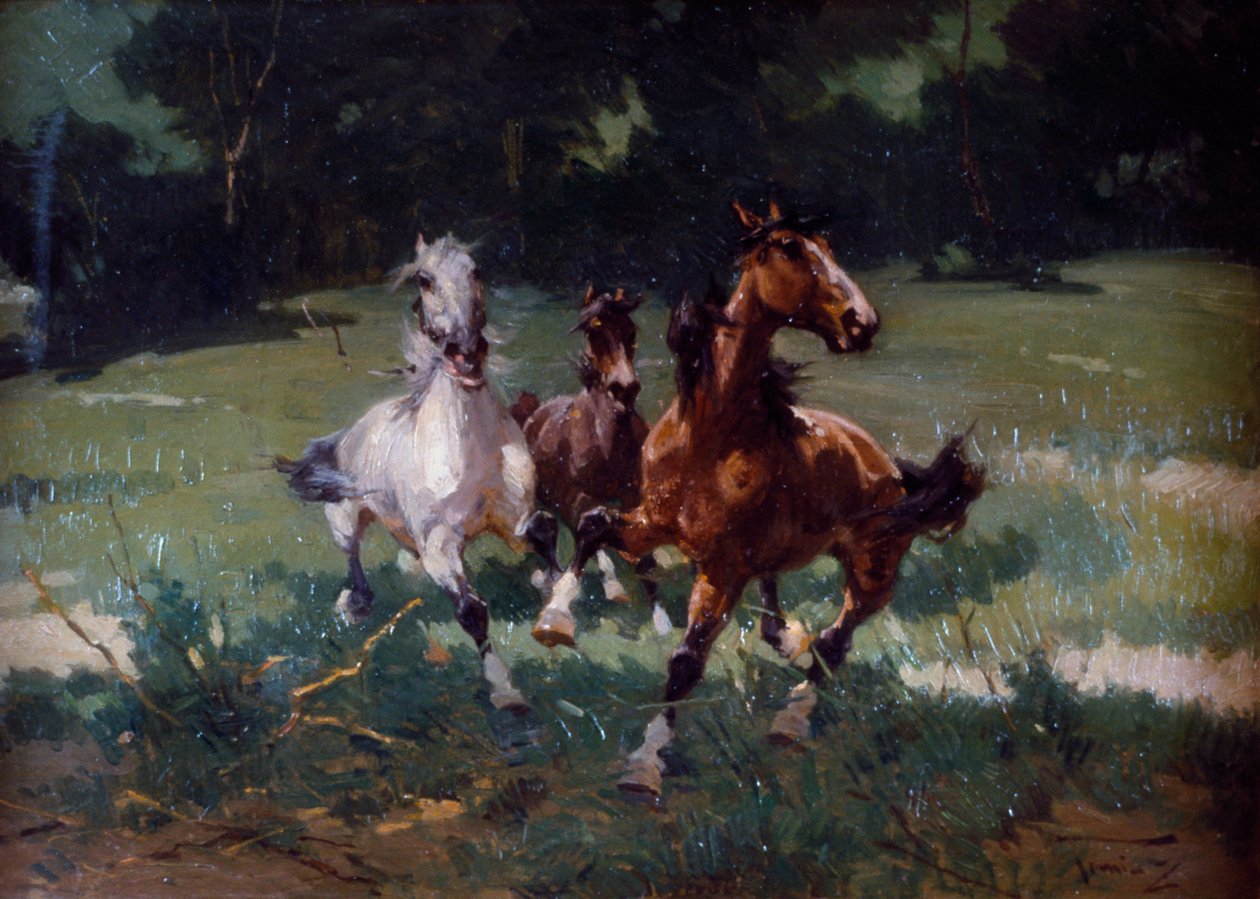 Caballos corriendo de Alfredo Tominz